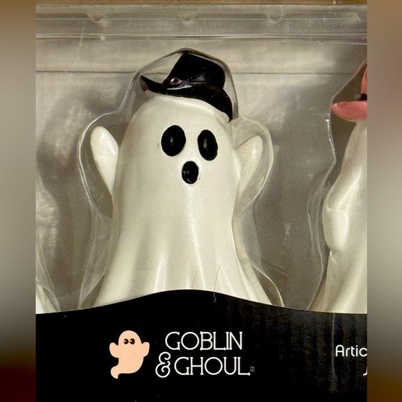 NWT Goblin & Ghoul Set of 3 Ghosts Wearing Cowgirl Hats Halloween/Fall Decor - Picture 9 of 12